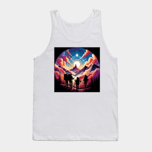 Pixel Art Of Family Traveling, Couple Traveling, Solo Traveling Tank Top